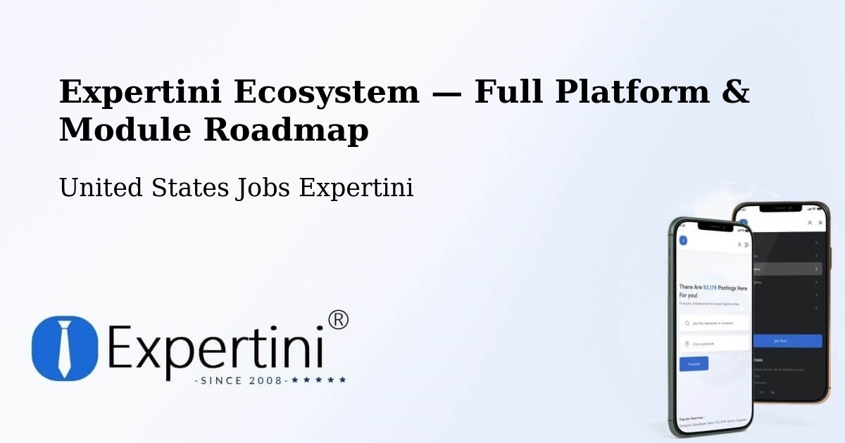 Expertini Ecosystem — Full Platform & Module Roadmap – Irving